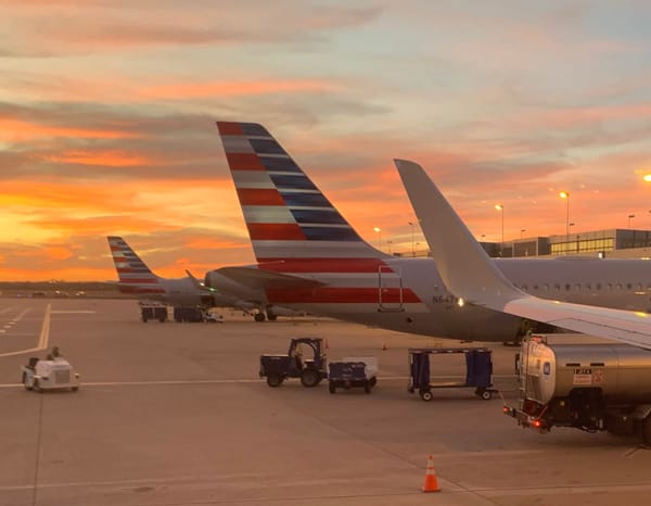 A sunsetting thought at the airport.